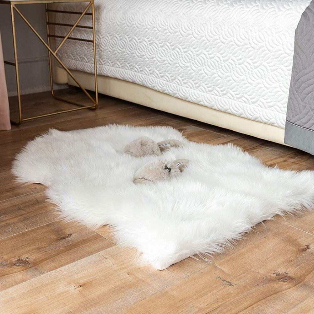 Luxury Faux Fur White Rug